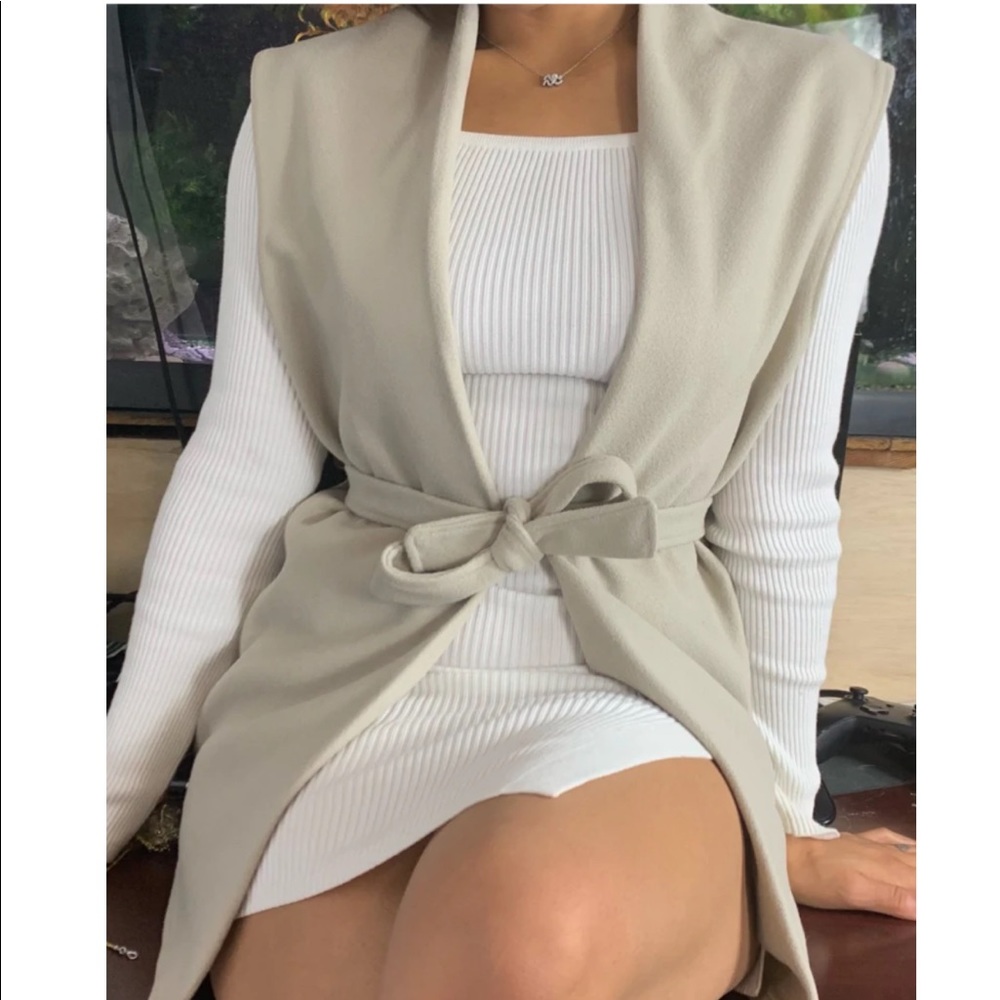 Calling The Shots Tie Front Blazer